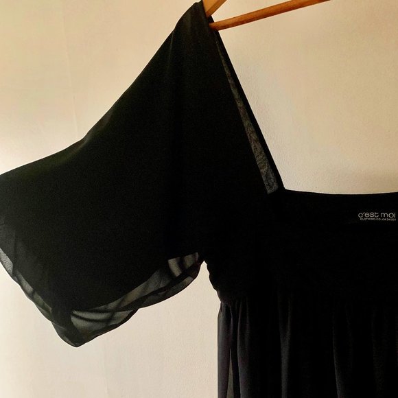 C'EST MOI LBD crepe women's mini dress - Picture 1 of 5